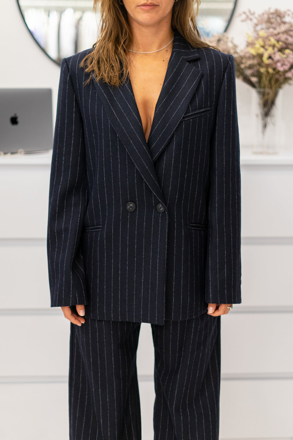Giacca Tailleur Gessato