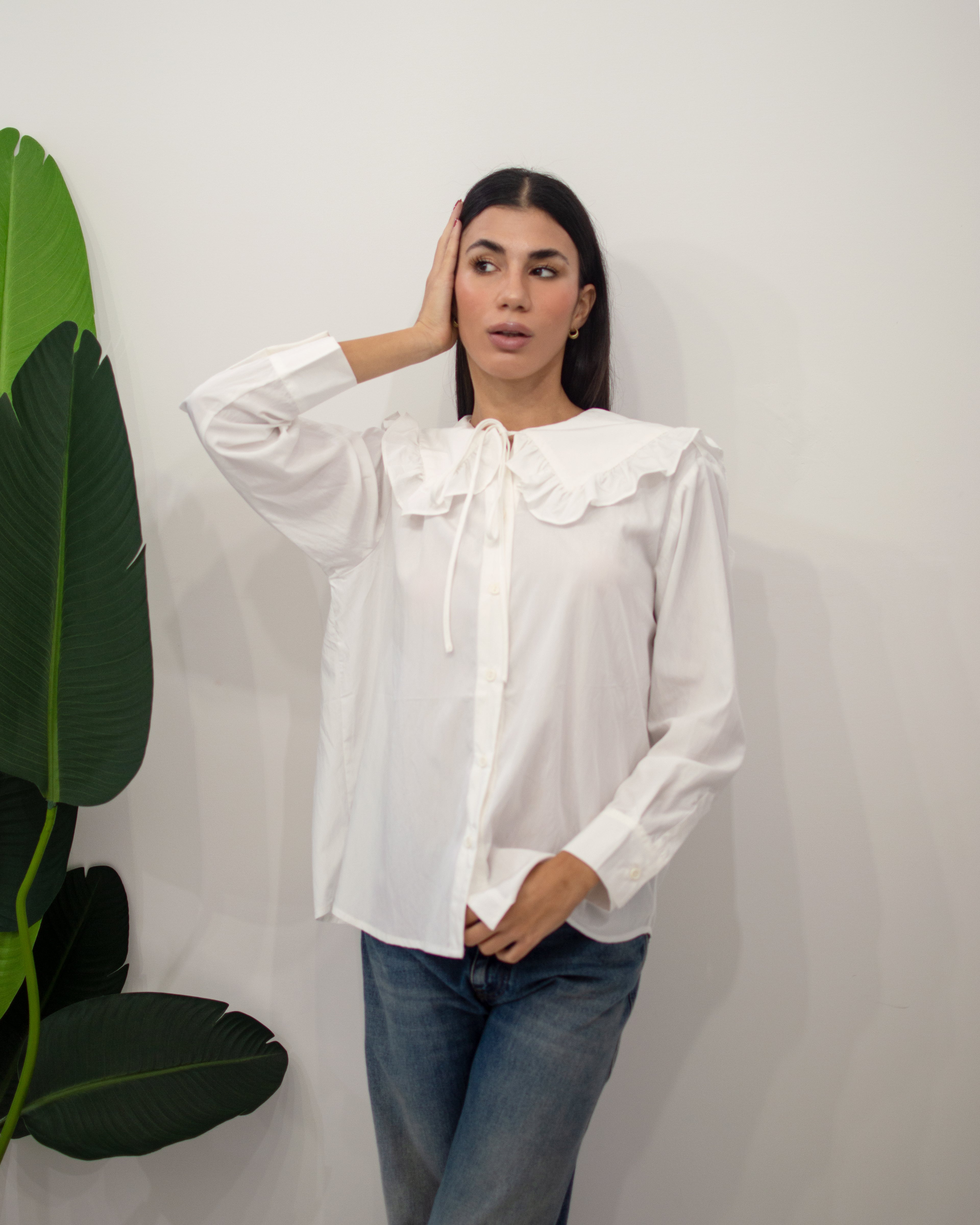Camicia bottoni Volant Glamorous