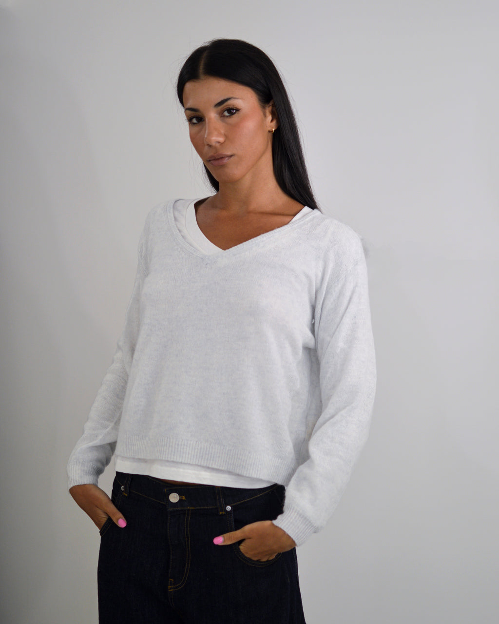 Maglione Scollo V American Vintage