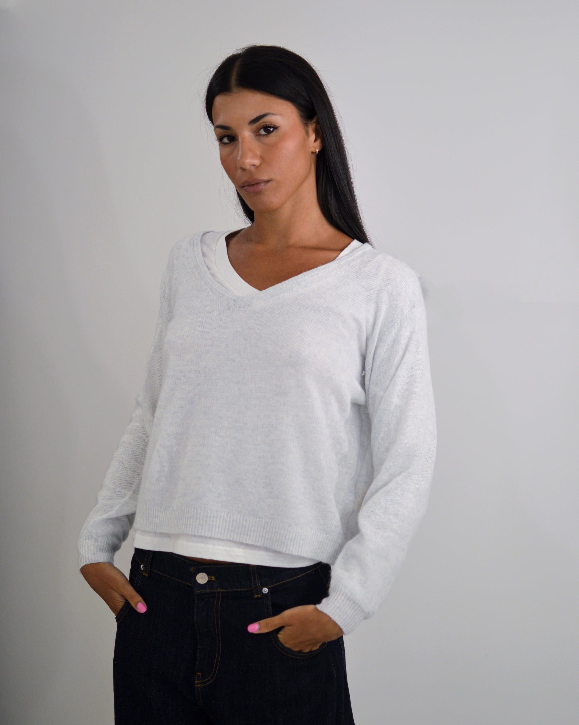 Maglione Scollo V American Vintage