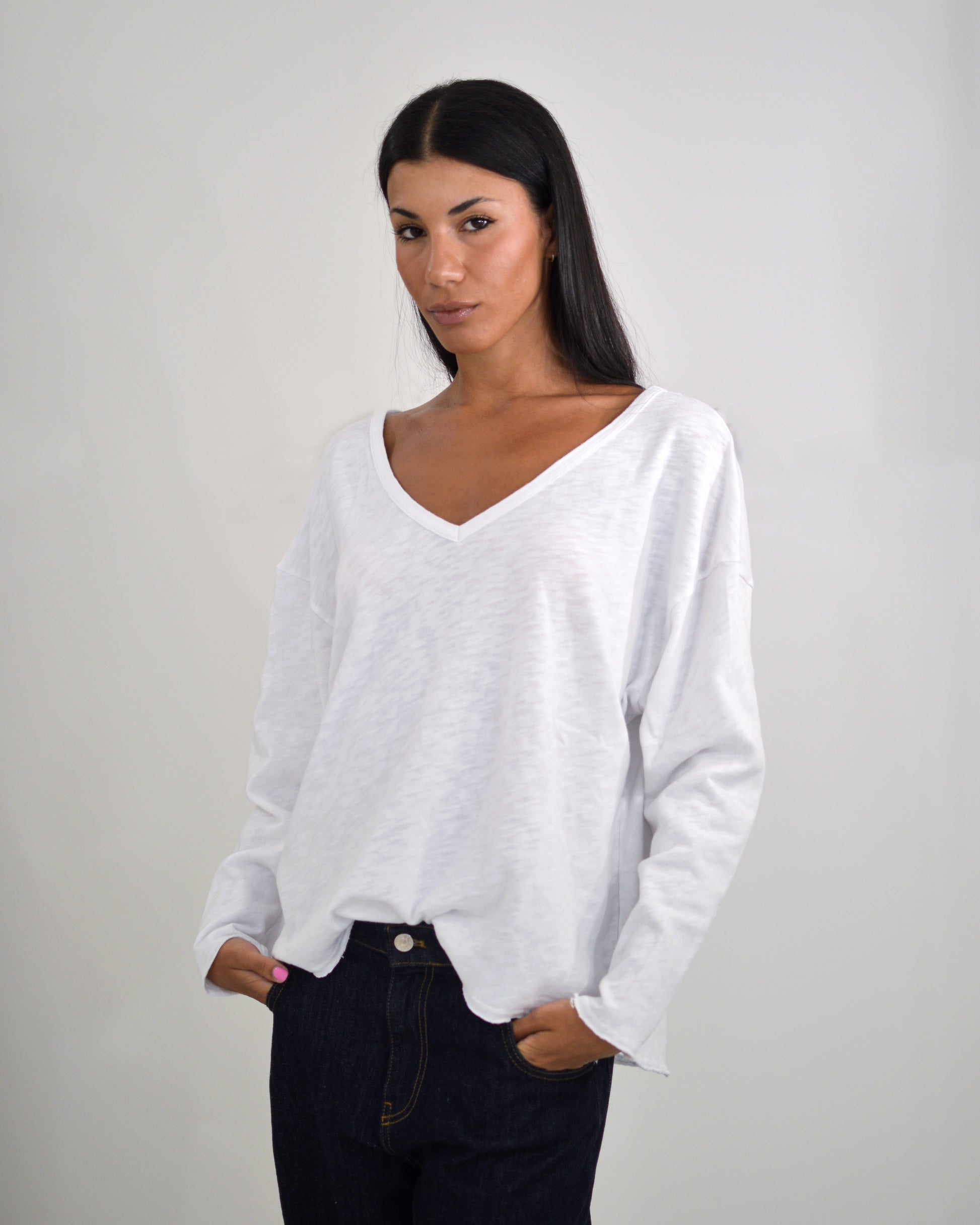 Maglia Fiammata Scollo V American Vintage